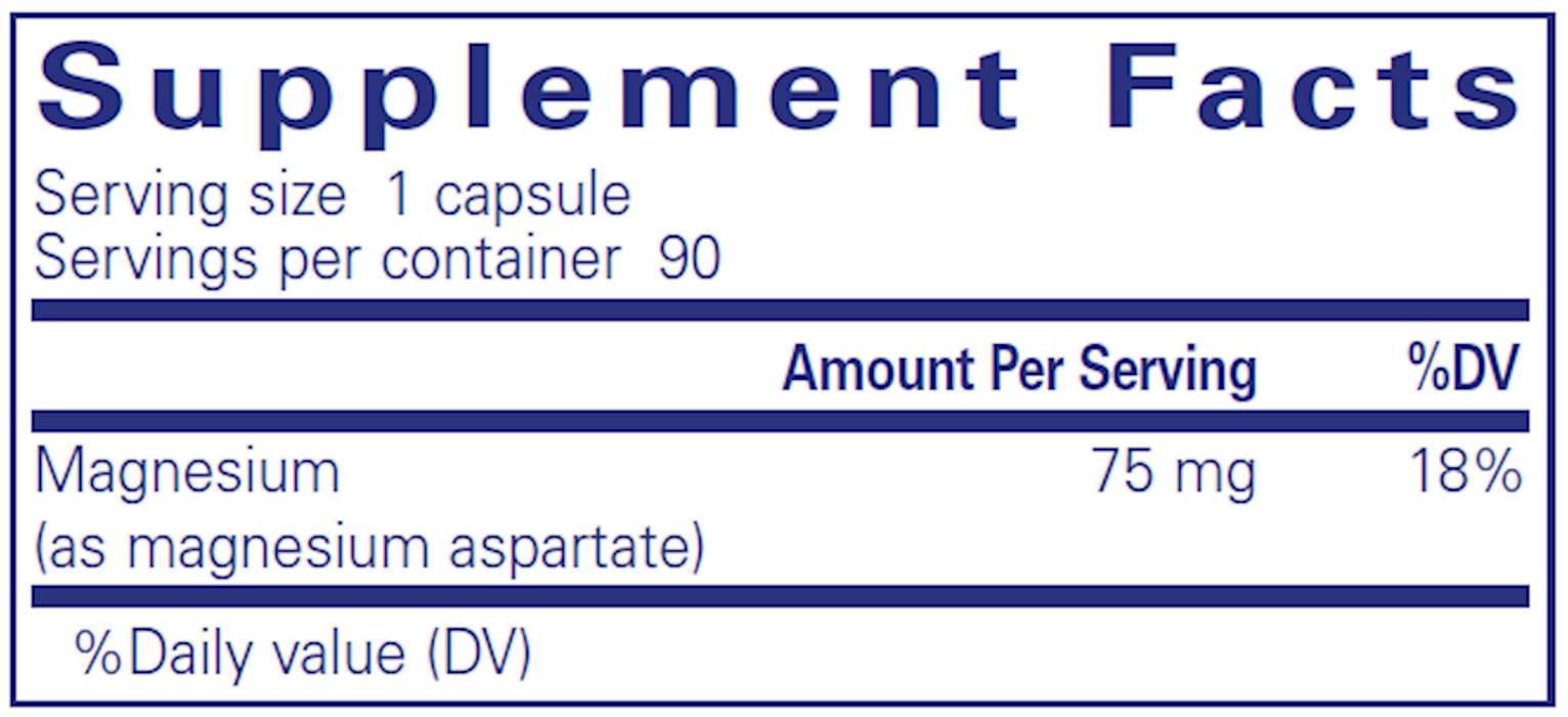 Pure Encapsulations Magnesium (aspartate) 75 mg 90 vcaps
