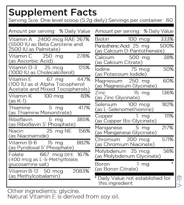 Metabolic Maintenance Vitamin/Mineral Base Powder 312 g