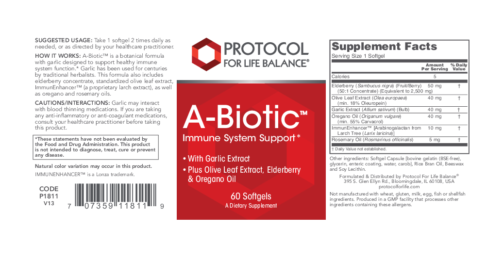 Protocol For Life Balance A-Biotic  60 gels
