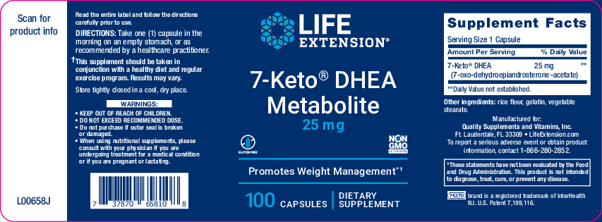 Life Extension 7-KETO DHEA Metabolite 25 mg 100 caps