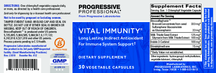 Progressive Labs Vital Immunity 30 vegcaps