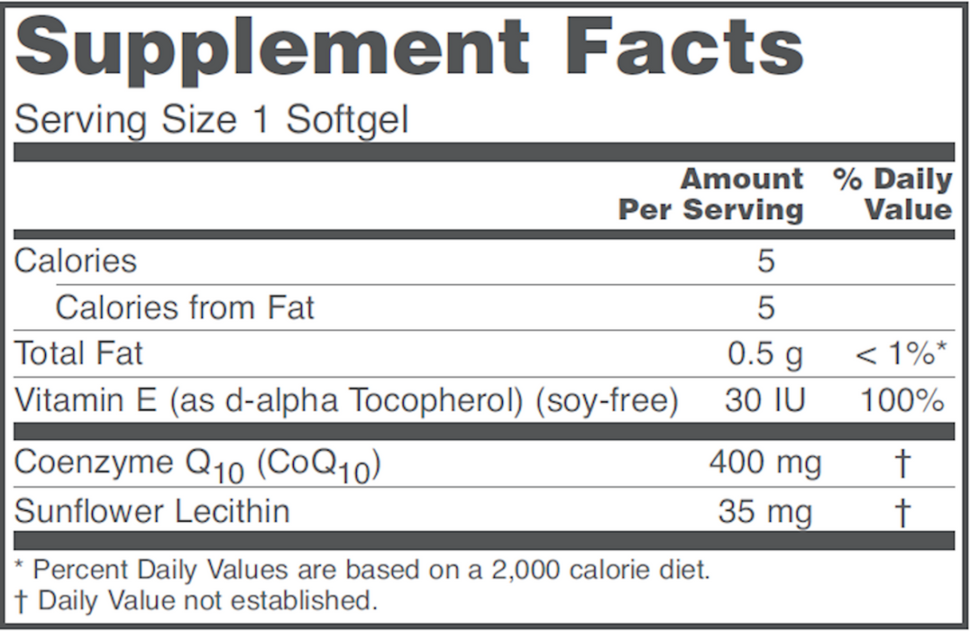 Protocol For Life Balance CoQ10 400 mg 60 gels