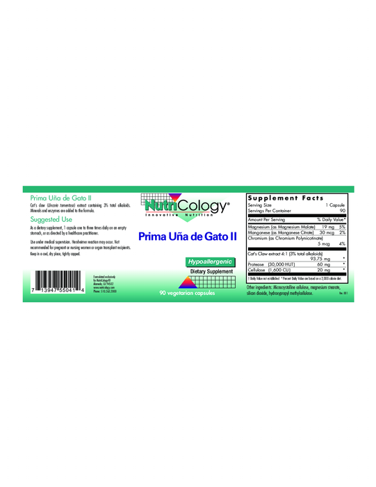 Nutricology Prima Una de Gato II 90 vegcaps
