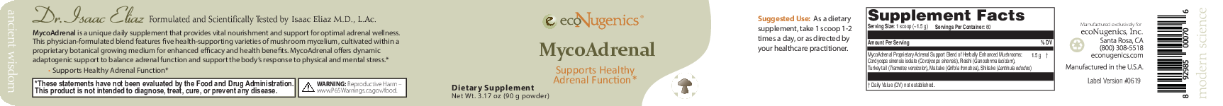 EcoNugenics MycoAdrenal Powder 3.17 oz