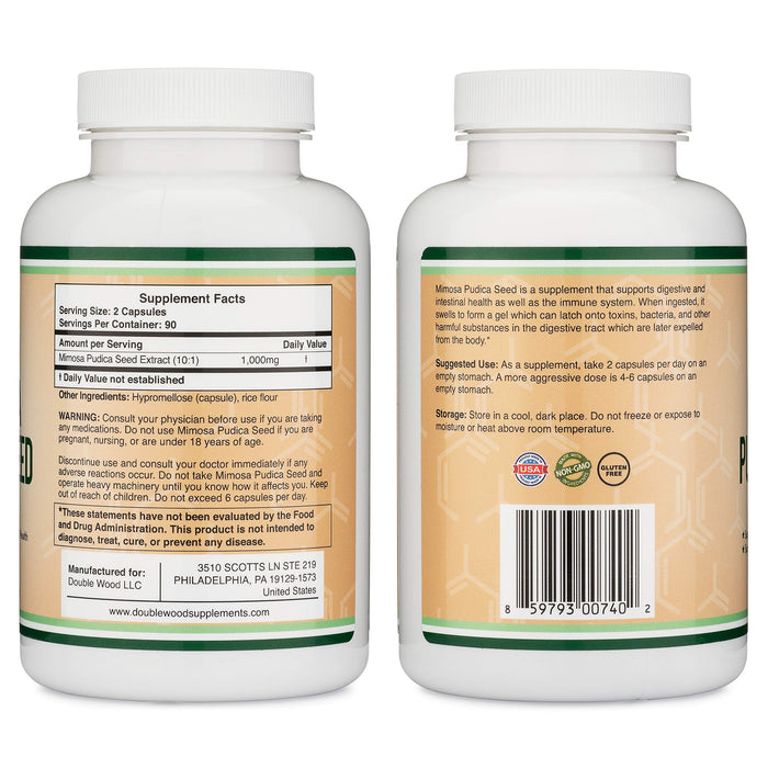 Double Wood Supplements Mimosa Pudica Seed 180 Capsules