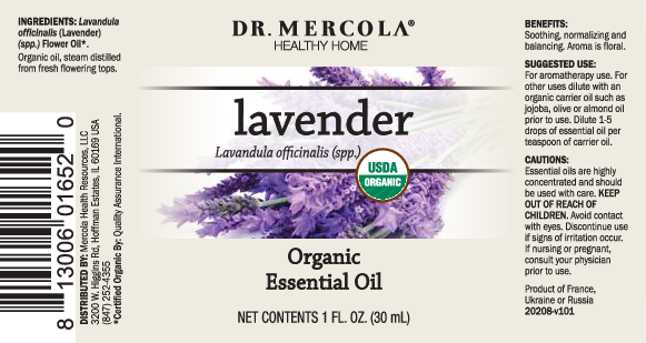 Dr. Mercola Organic Lavender Essential Oil 1 fl oz