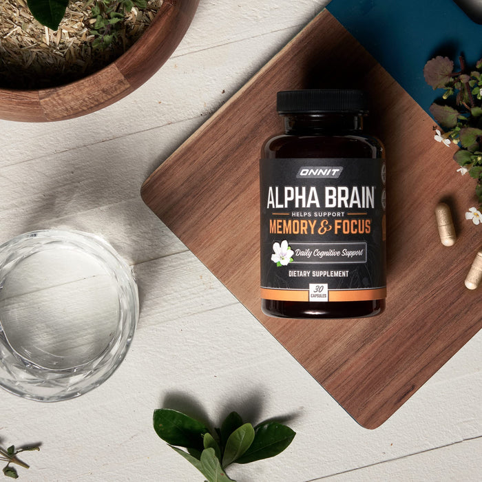 ONNIT Alpha Brain Premium Nootropic Brain Supplement, 30 Count