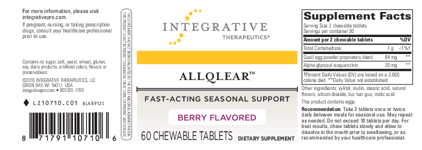Integrative Therapeutics AllQlear 60 tabs