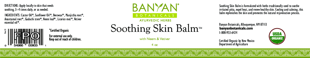 Banyan Botanicals Soothing Skin Balm 4 oz