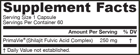 Jarrow Formulas Shilajit Fulvic Acid Complex 60vcaps