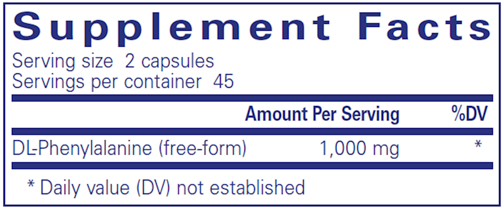 Pure Encapsulations DL-Phenylalanine 500 mg