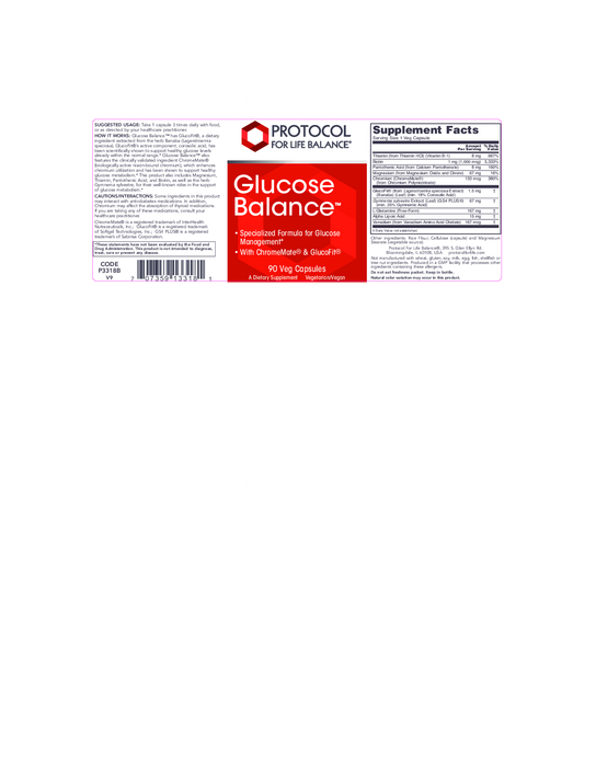 Protocol For Life Balance Glucose Balance  90 caps