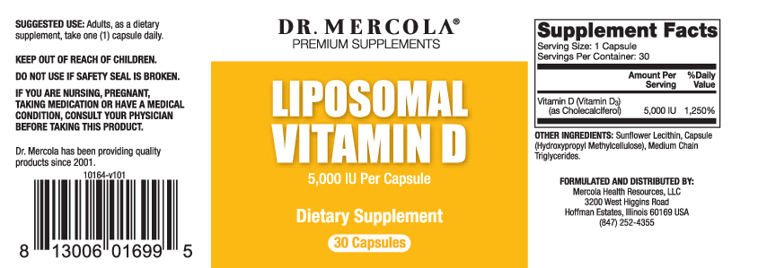 Dr. Mercola Liposomal Vitamin D3 5000 IU 30 caps