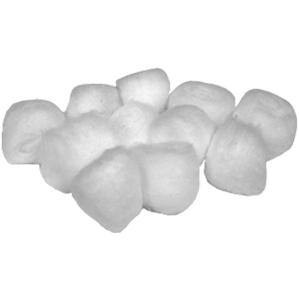 cotton balls clipart black and white