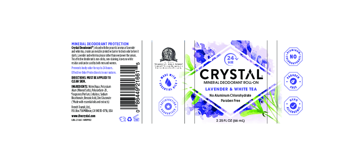 Crystal Lavender & White Tea Roll On 2.25 fl oz