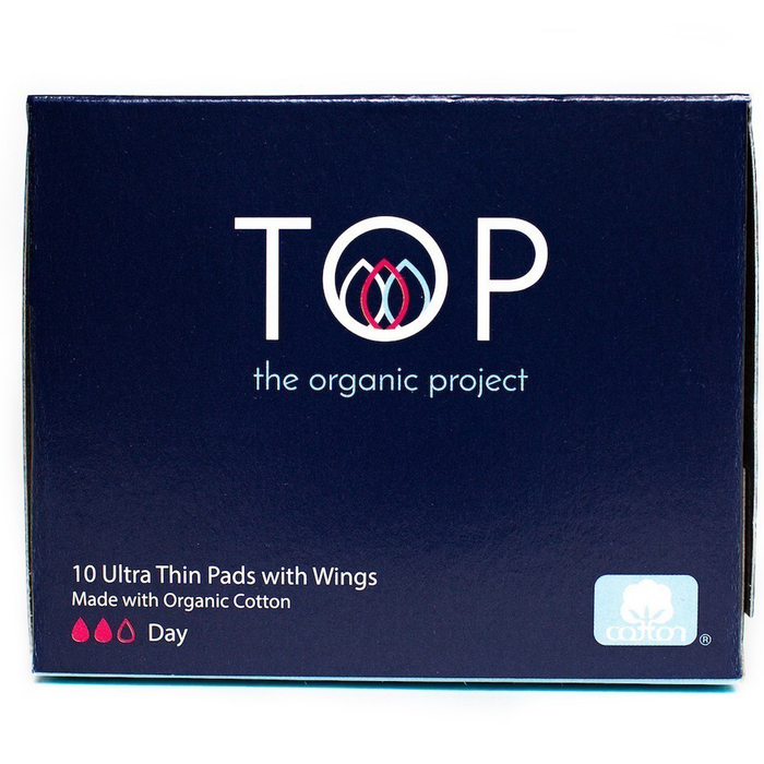 TOP TOP Organic Pad UL THN w/wings Day 10ct