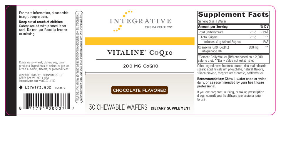 Integrative Therapeutics Vitaline CoQ10 Chocolate 200 mg 30 chew