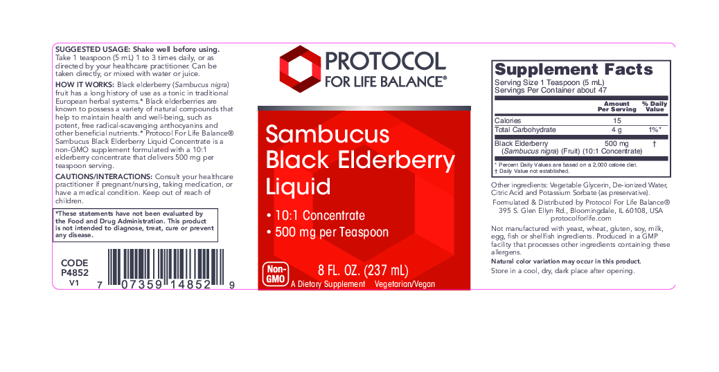 Protocol For Life Balance Sambucus Black Elderberry 8 fl oz