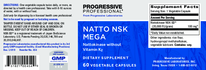 Progressive Labs Natto NSK Mega 60 vcaps
