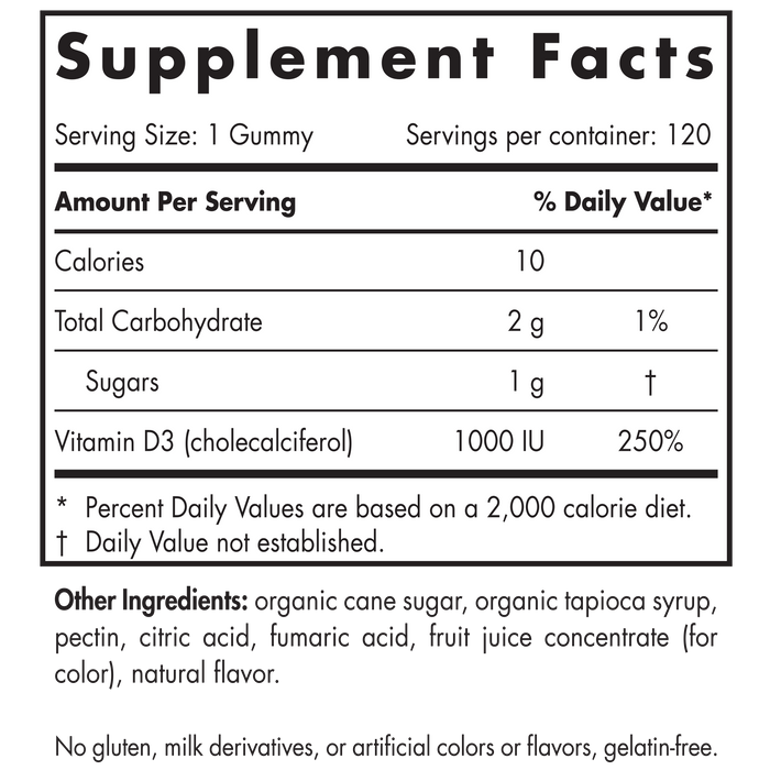 Nordic Naturals Vitamin D3 120 Gummies