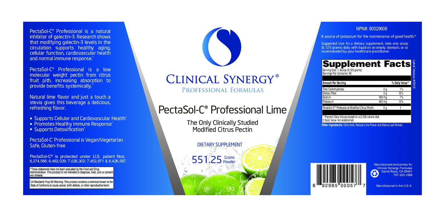 Clinical Synergy PectaSol-C Professional Lime