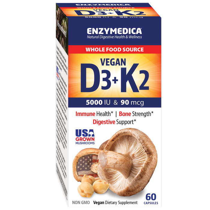 Enzymedica Vegan Vitamin D3+K2 60 caps