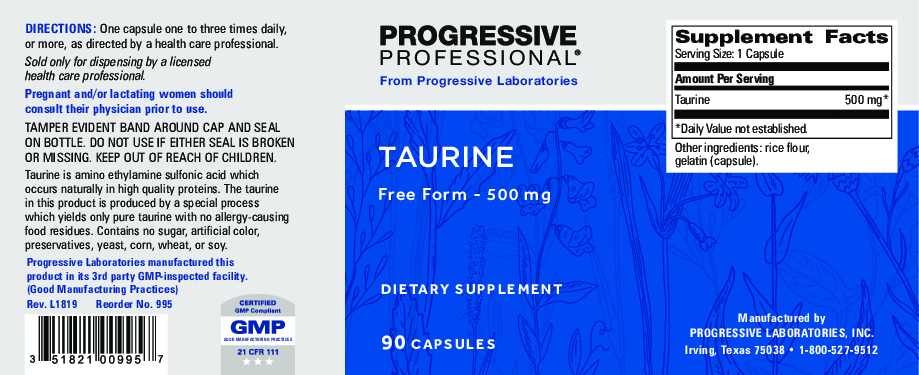 Progressive Labs Taurine 90 caps