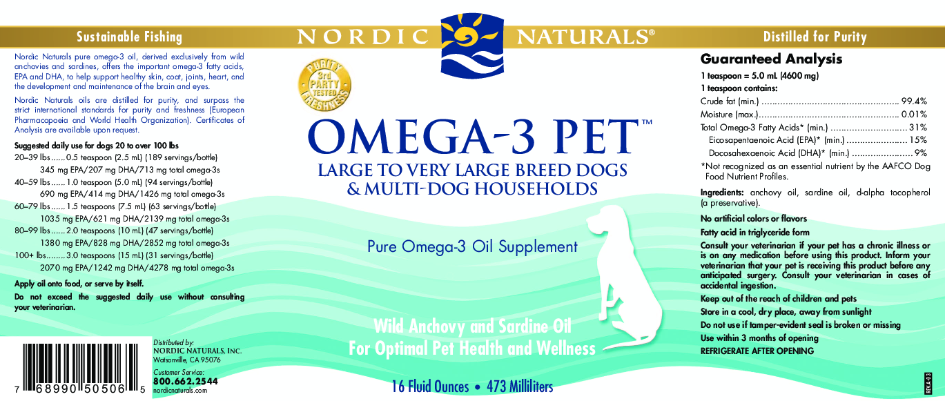 Nordic Naturals Omega-3 Pet 16 fl oz