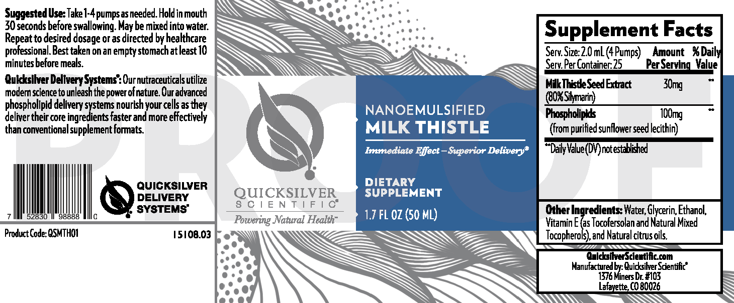 Quicksilver Scientific Milk Thistle Nanoemulsified 1.7 oz