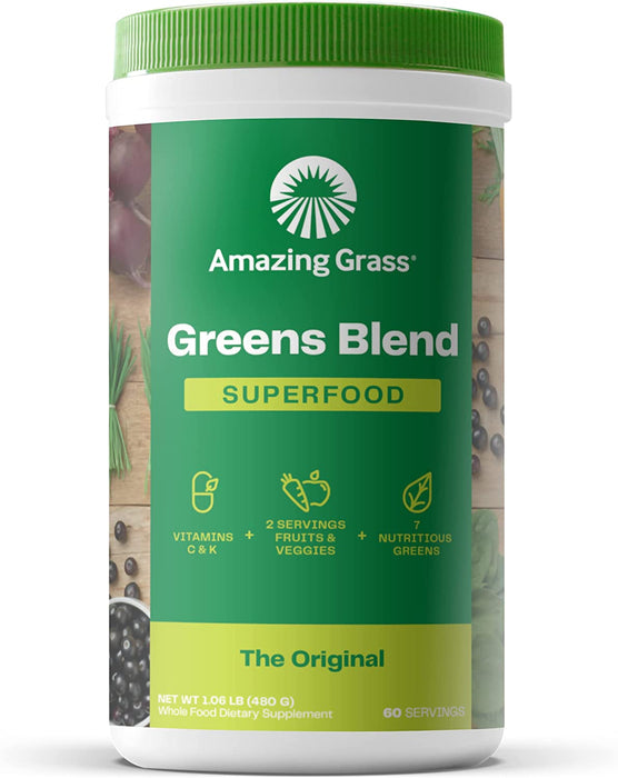 Amazing Grass Greens Blend Superfood Original, 60 Servings