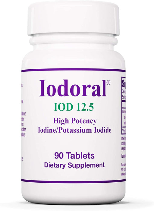 Optimox Iodoral 12.5 mg High Potency Iodine Nutritional Supplement 90 Tablets