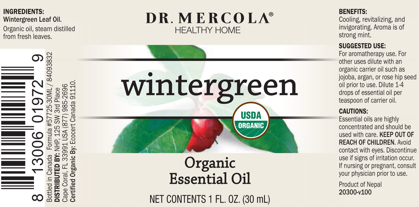 Dr. Mercola Wintergreen Essential Oil 1 fl oz