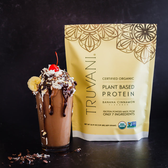 Truvani Plant Based Protein Powder - Banana Cinnamon 20 Servings