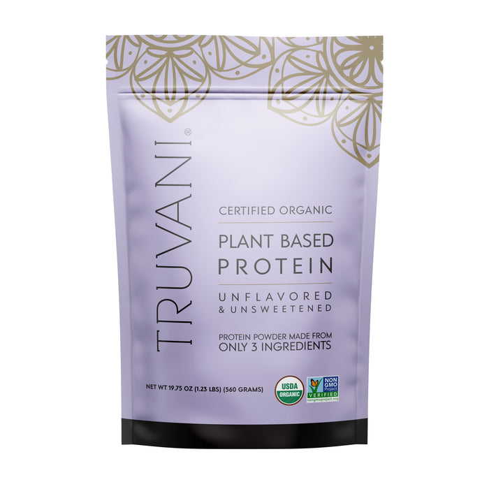 Truvani pflanzliches Proteinpulver – geschmacksneutral, 20 Portionen, USDA-zertifiziertes Bio-Proteinpulver – vegan, gentechnikfrei, milch-, soja- und glutenfrei