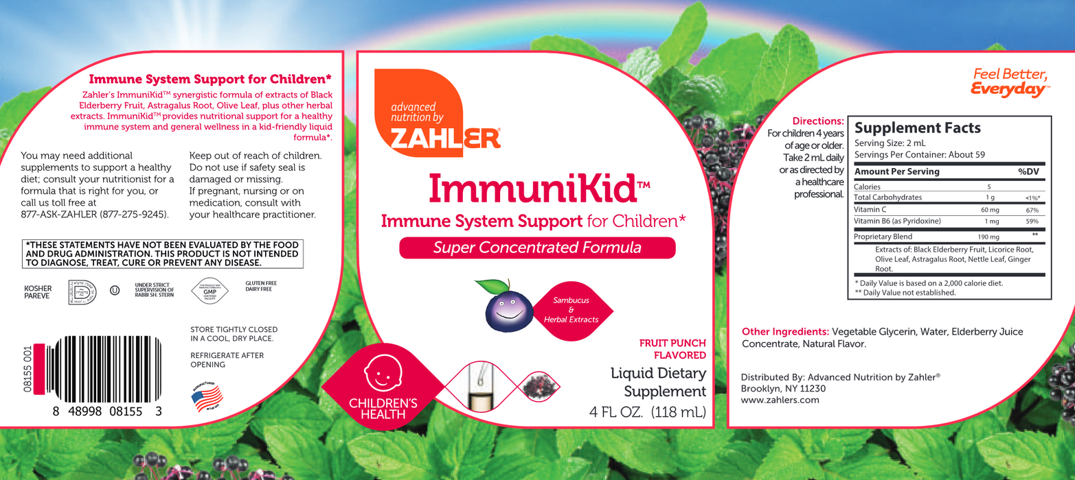 Advanced Nutrition by Zahler ImmuniKid  4 fl oz