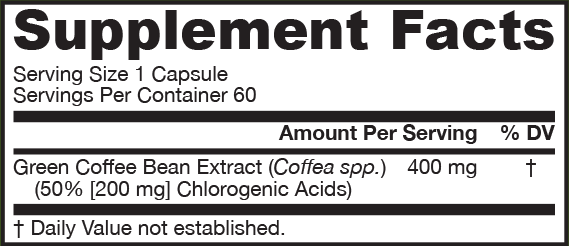 Jarrow Formulas Green Coffee Bean Extract 60vcaps