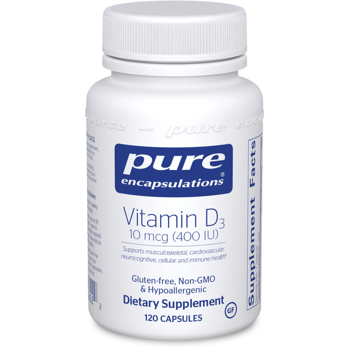 Pure Encapsulations Vitamin D3 400 IU 120 vcaps