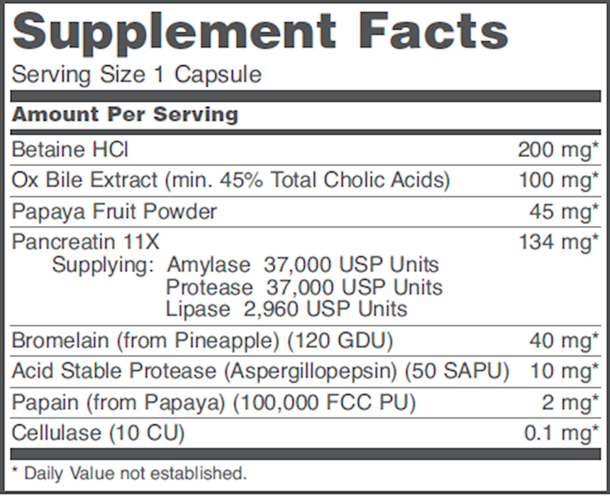 Protocol For Life Balance Enzymes-HCl  120 caps