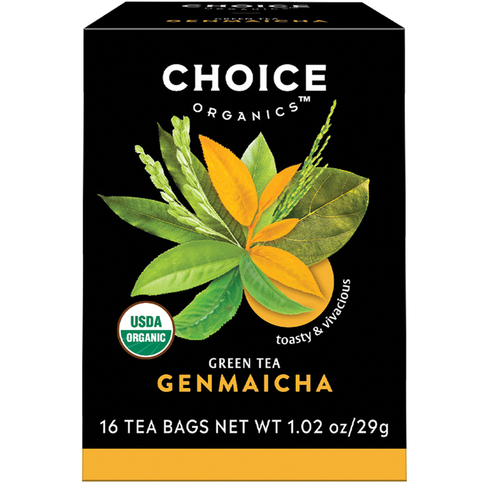 Choice Organic Tea Genmaicha Green Tea w Rice Org 16 пакетиков