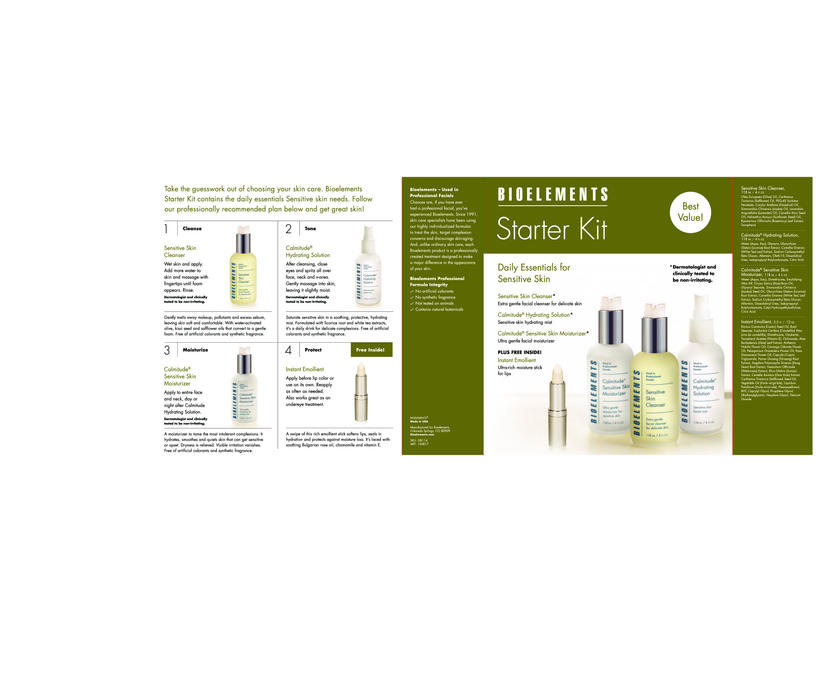 Bioelements INC 3 - Step Starter Set for Sen Skin 1 kit