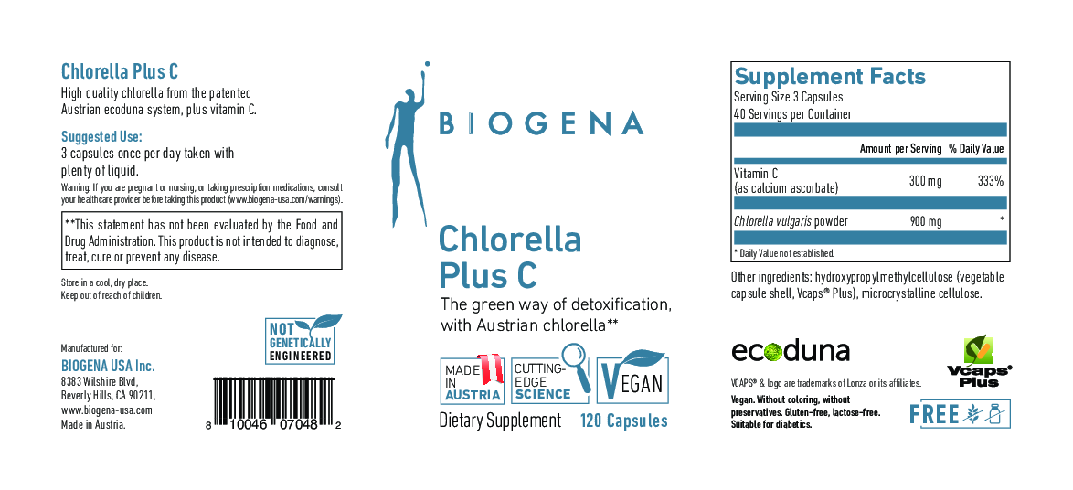 Biogena Chlorella Plus C 120 vegcaps
