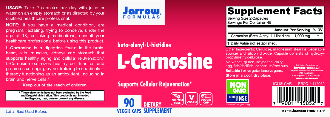Jarrow Formulas L-Carnosine  90 caps