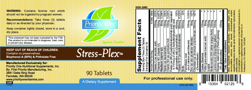 Priority One Vitamins Stress-Plex  90 tabs