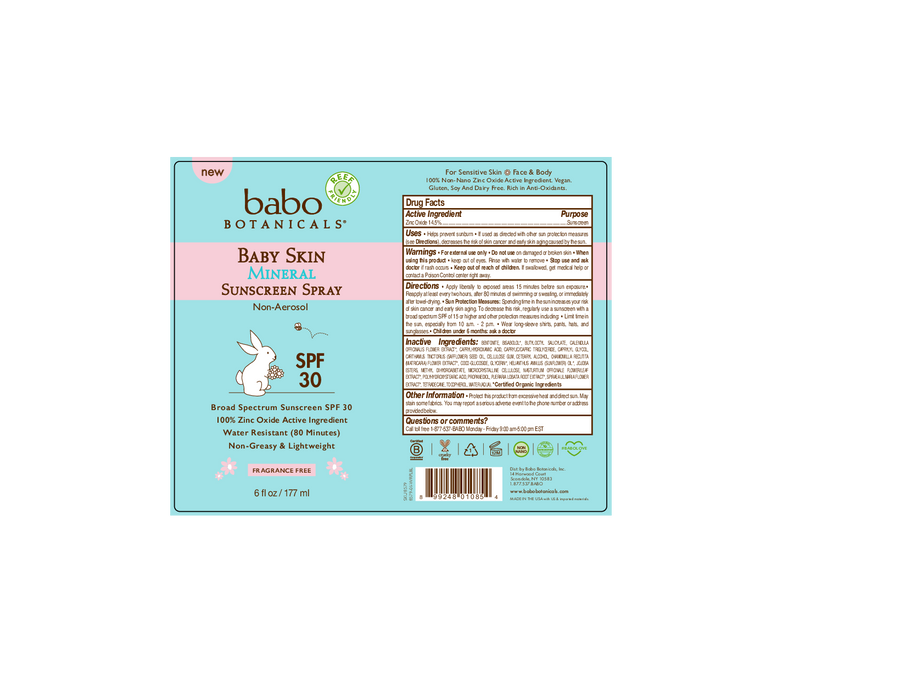 Babo Botanicals Baby Skin Min Snscrn SPF30 spray 6 fl oz