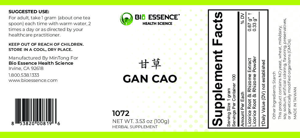 Bio Essence Health Science Gan Cao (Chinese Licorice) 100 servings