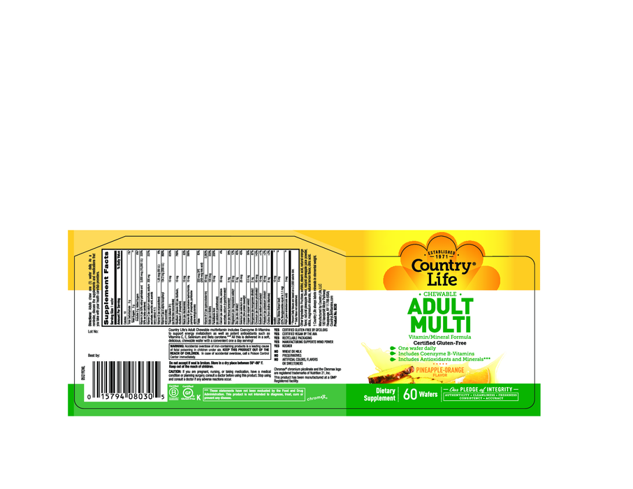 Country Life Adult Multi Chew 60 wafers