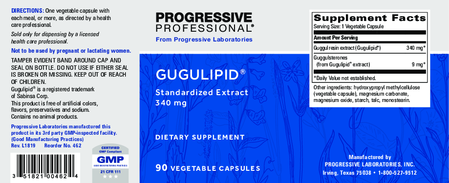 Progressive Labs Gugulipid 90 vegcaps
