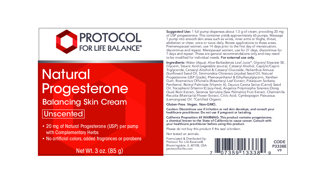 Protocol For Life Balance Progesterone Cream w/ Pump 3 oz
