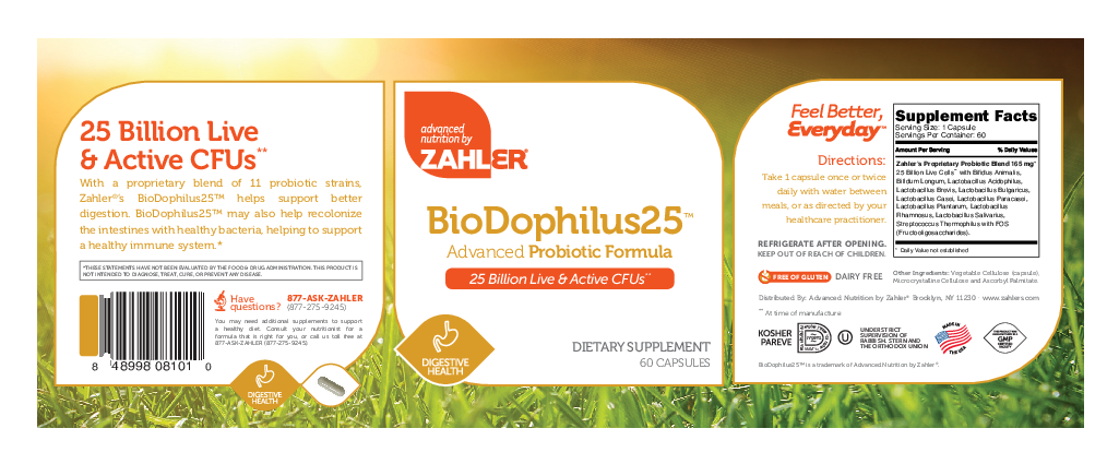 Advanced Nutrition by Zahler BioDophilus 25B 60 caps