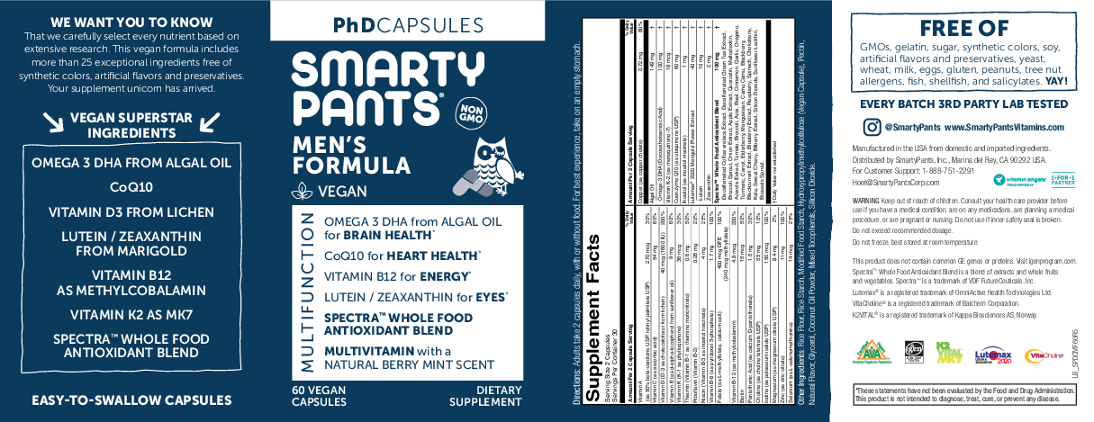 SmartyPants Vitamins PHD Men's Complete 60 vegan capsules